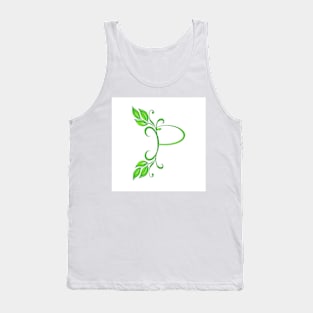 Letter P with leaves Tank Top